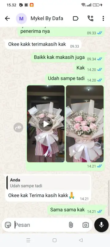 Testimonial Papan buket bunga MUNA BARAT